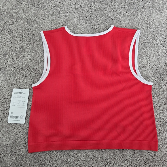 Athleta Red Ribbed Tank Top - Picture 3 of 6
